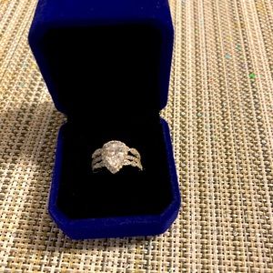 Wedding band- never worn. Too small. Lab created diamond